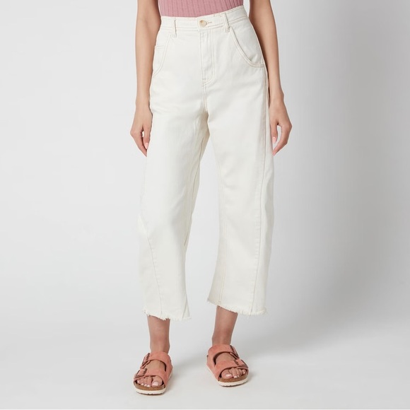 Free People X We The Free Extreme Barrel Jean - Cream - Picture 1 of 11